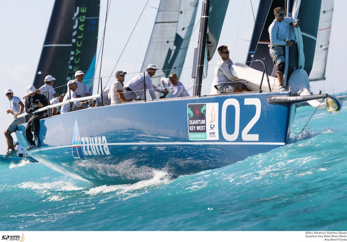 AZZURRA IS TIED FOR THE LEAD IN THE 52 SUPER SERIES IN KEY WEST - News - Yacht Club Costa Smeralda