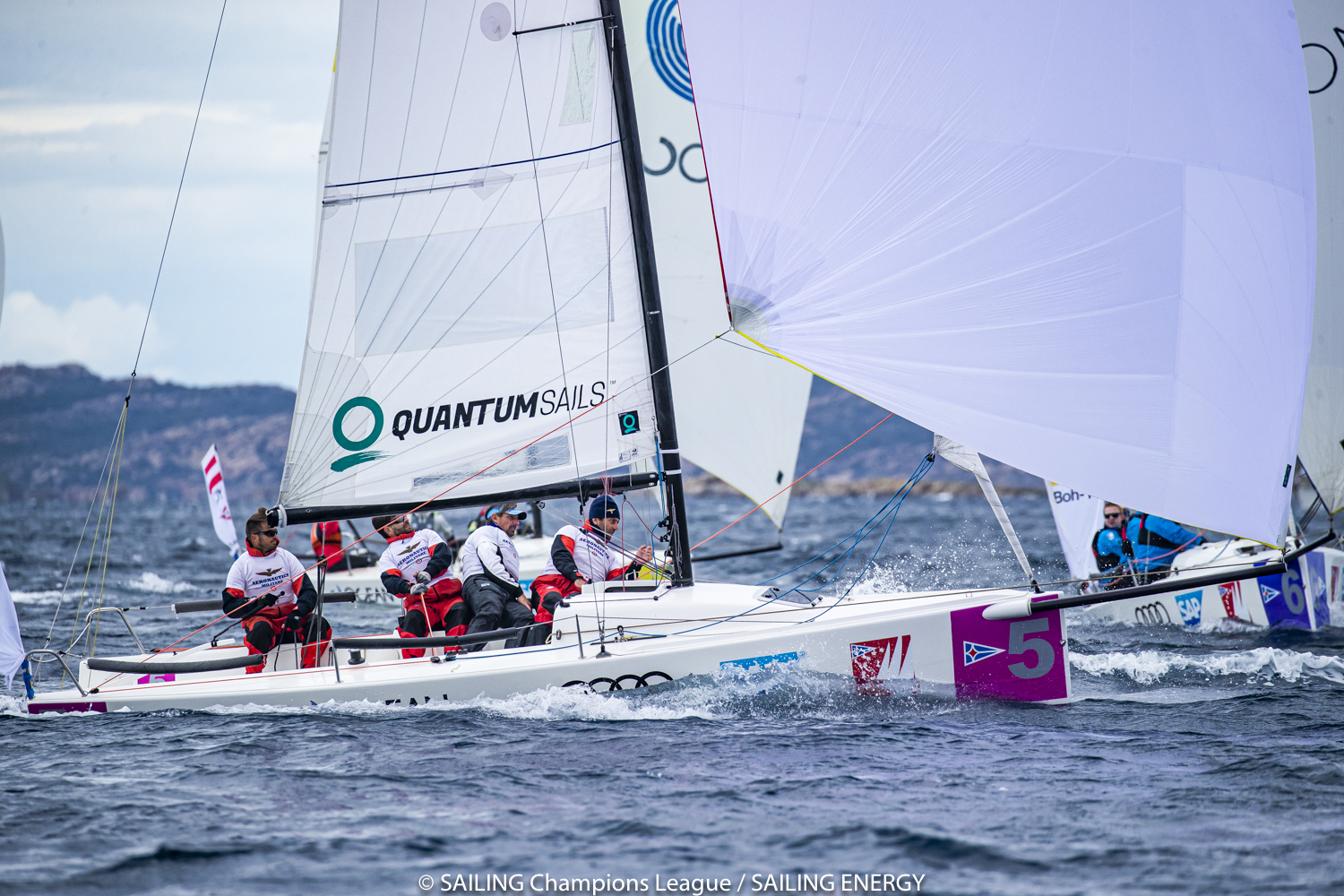 The Italian team from Aeronautica Militare is leading the Audi SAILING Champions League Final - News - Yacht Club Costa Smeralda