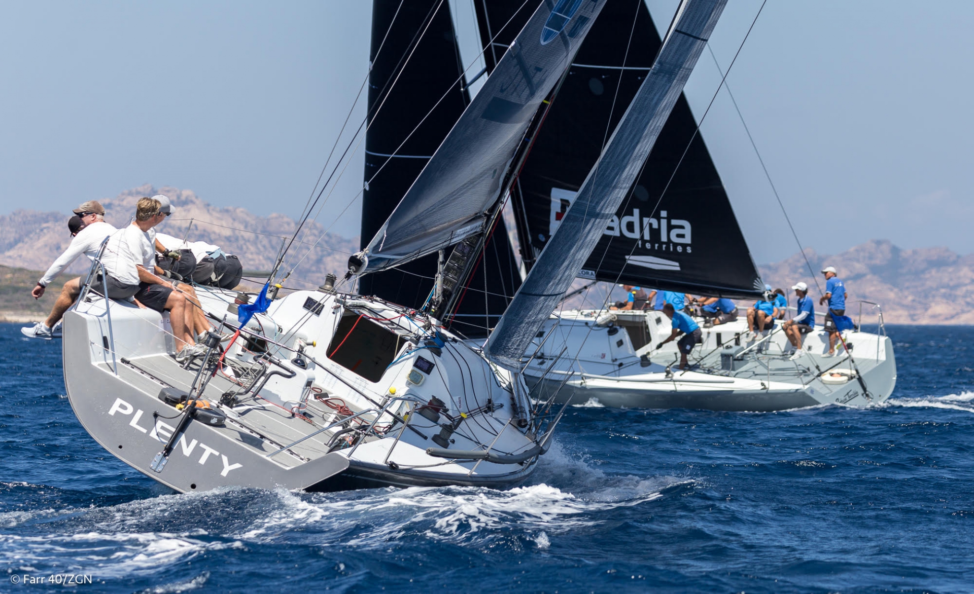 FARR 40 Pre-Worlds: Plenty is in the lead at the end of the first day - NEWS - Yacht Club Costa Smeralda