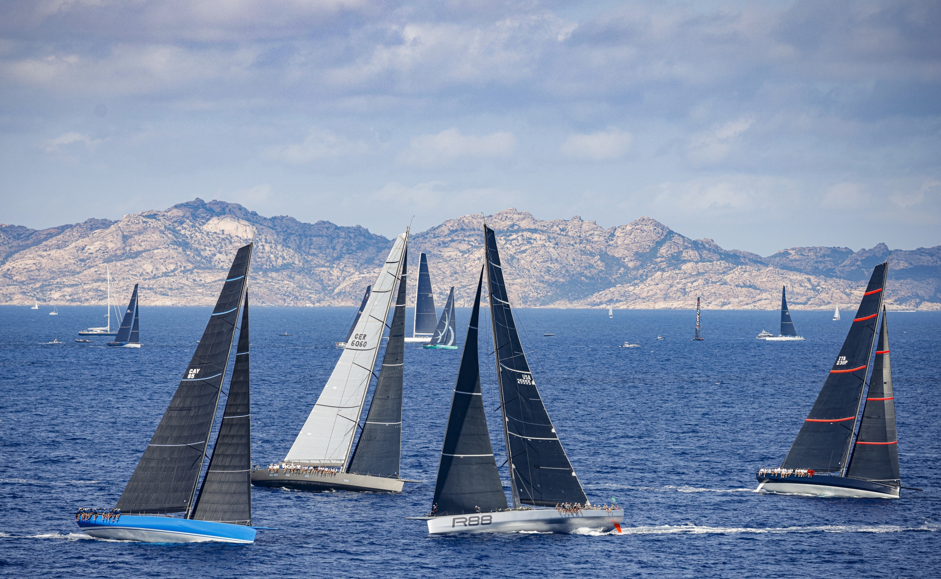 32nd Maxi Yacht Rolex Cup kicks off with an exceptional day - News - Yacht Club Costa Smeralda